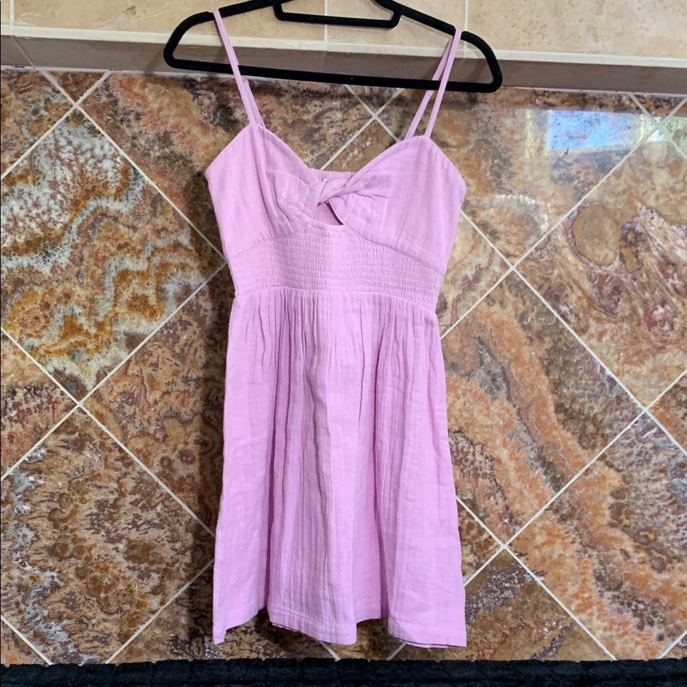 Beach Essential Roxy Sunrise Vibes Cutout Mini Dress - Orchid Bouquet Size S NWT - Picture 2 of 9